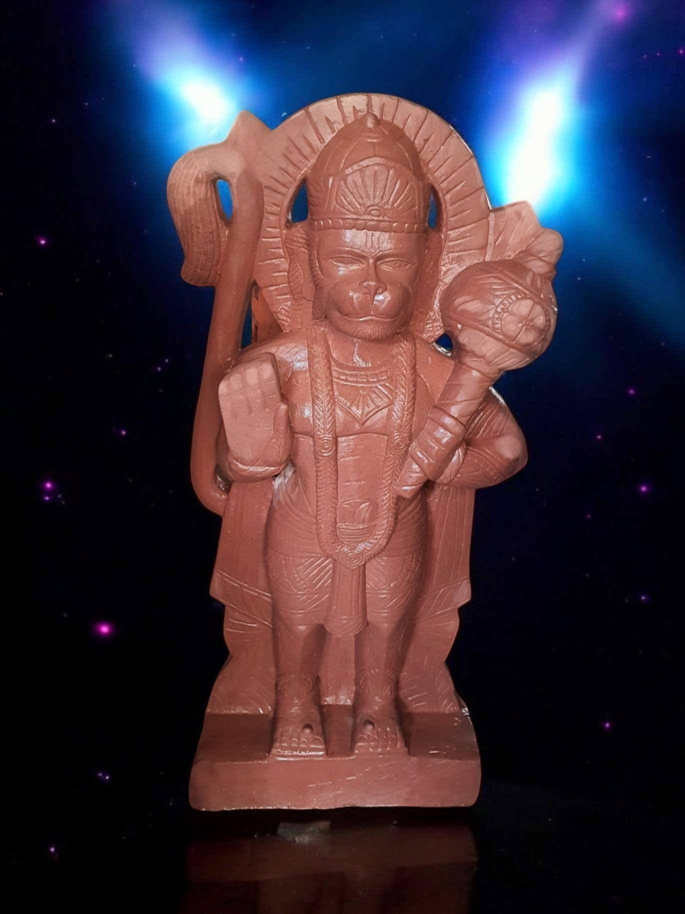 red stone hanuman statue
