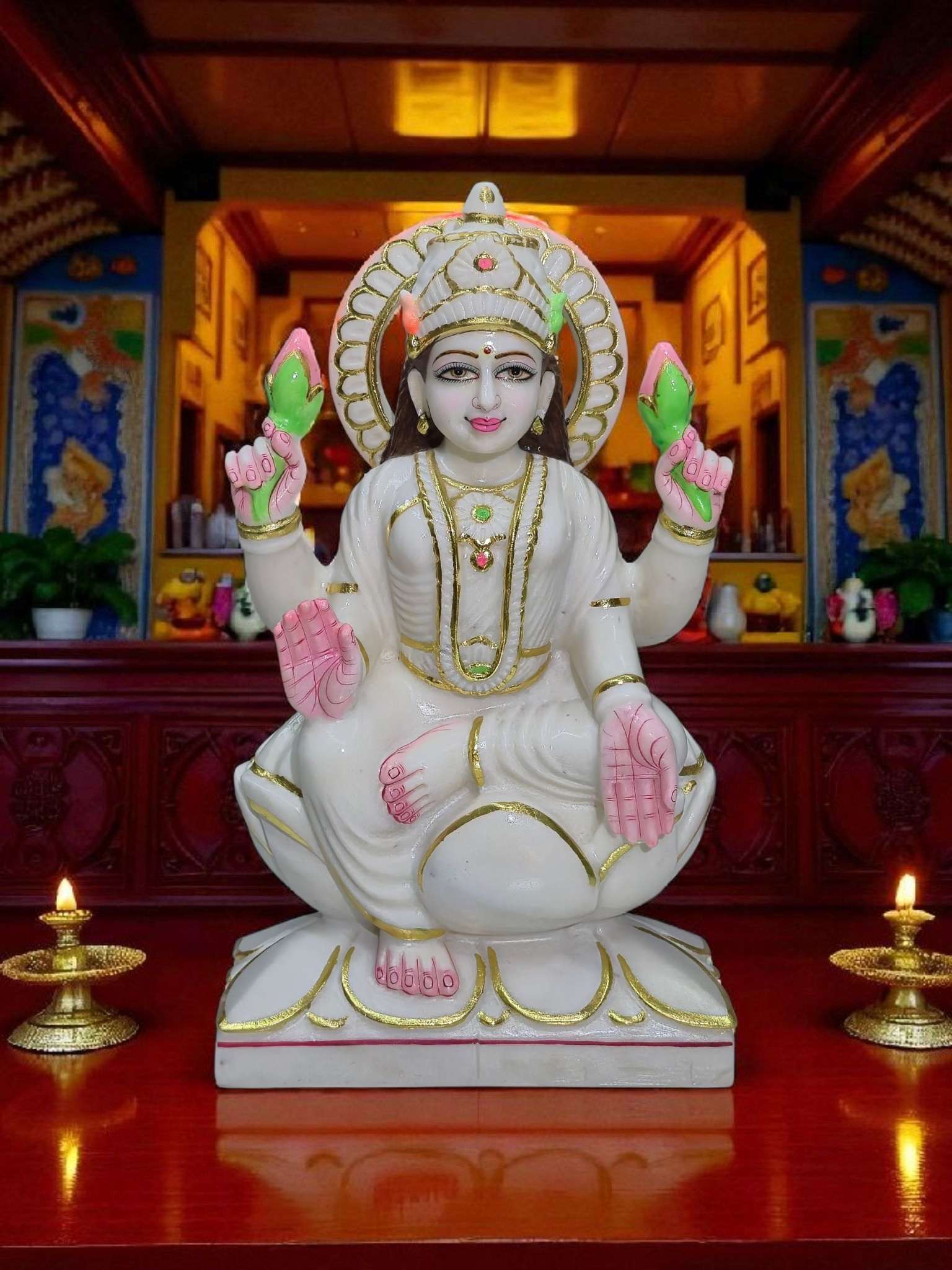 marble laxmi statue